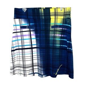 Jamie Sadock Women's Golf Skirt Tennis Pickleball Colorful Plaid Pull On M